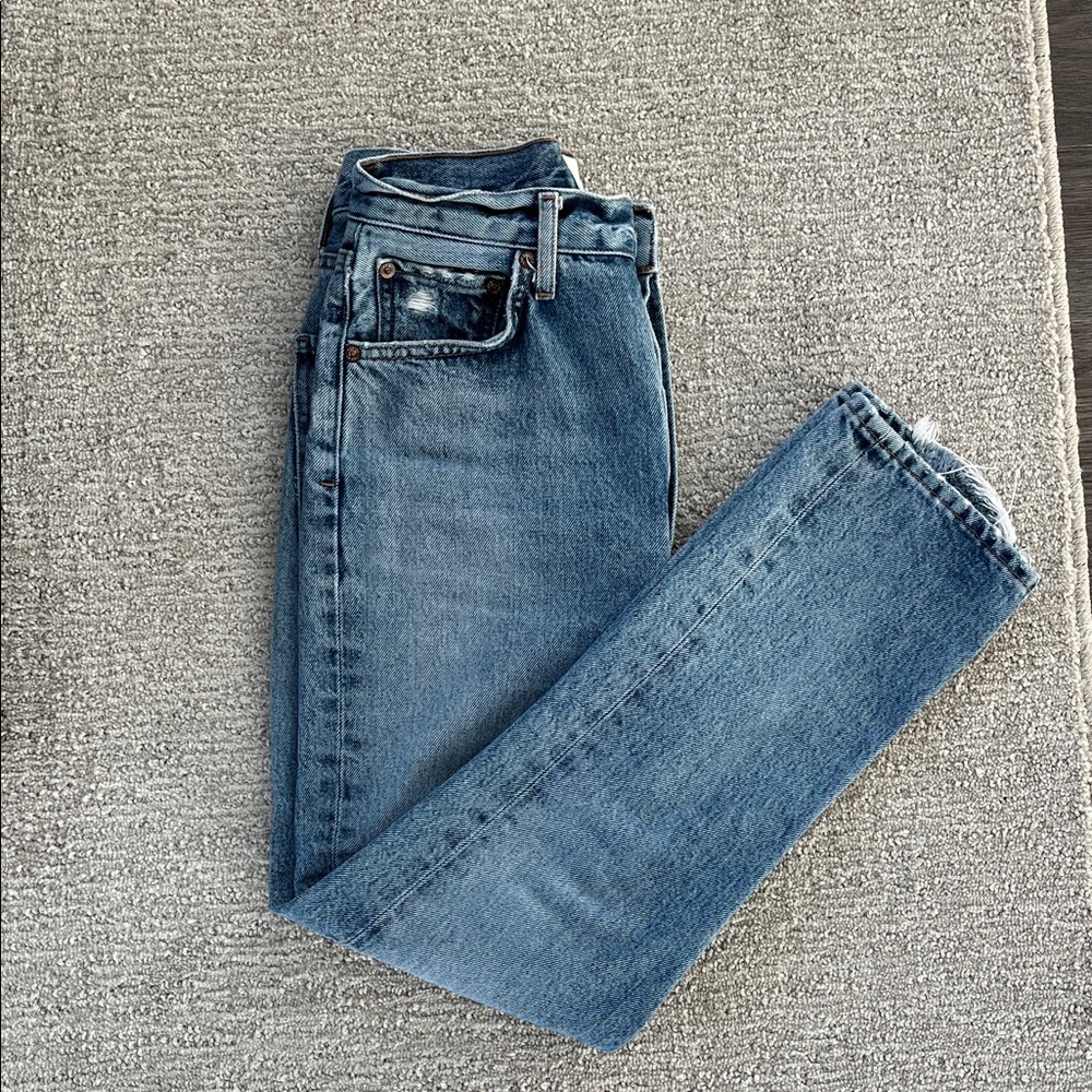 Agolde Straight Leg Blue Jeans